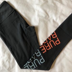 Pure Barre Logo Leggings - Small - Gray